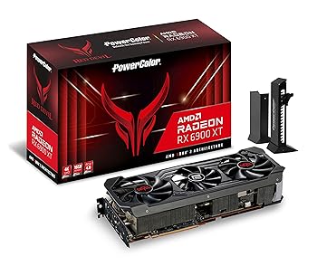 【中古】Power Color AMD Radeon RX6900XT積み上げる グラフィックゲーム盤 GDDR6 16GB 【国内定め事代わりになる店品】 AXRX 6900XT 16GBD6-3DHE/OC