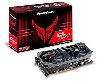 【中古】POWERCOLOR AMD Radeon RX6600XT積み上げる グラフィックゲーム盤 GDDR6 8GB 【国内定め事代わりになる店品】 AXRX 6600XT 8GBD6-3DHE/OC