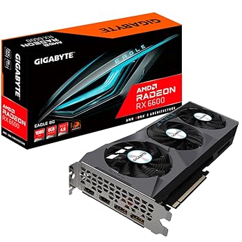 【中古】GIGABYTE グラフィックゲーム盤 AMD Radeon RX6600 GDDR6 8GB 積み上げるひな形 【国内定め事代わりになる店品】 GV-R66EAGLE-8GD