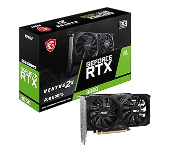 【中古】MSI、GeForce RTX 3050 VENTUS 2X E 6G OC。