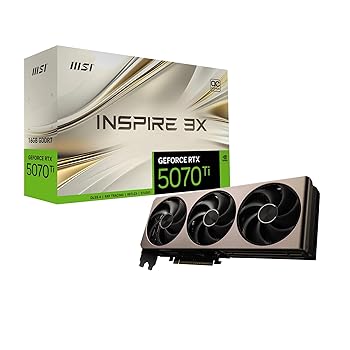 【中古】MSI GeForce RTX 5070 Ti 16G INSPIRE 3X OC グラフィクスゲーム盤 VD9064