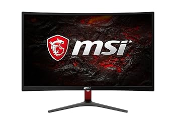 【中古】MSI Optix G24C ゲーミングディスプレイ [24型 湾曲 リフレッシュレート144Hz対応] MN322｜スカーレット2021