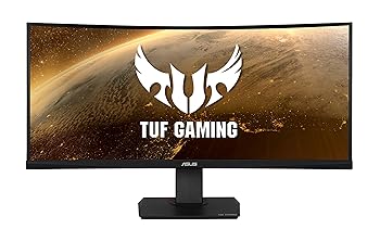 【中古】ASUS ゲーミングモニター TUF Gaming VG35VQ 35インチ/曲面/WQHD/VA/100Hz/1ms /HDMI×2,DP/ FreeSync/VESAマウント/ 3年保証 59,101円