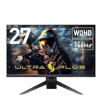【中古】プリンストン ULTRA PLUS ゲーミングモニター 27型 144Hz Adaptive-Sync HDR WQHD 高さ調節 PTFGLB-27W