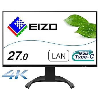 【中古】EIZO FlexScan EV2740X-BK (27型管する/3840×2160/USB Type-C相応う/万覚え帳パソコン給電/疲労困憊目助け出す/黒いこと/The warranty is valid only インチ Japan)