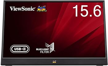 【中古】ViewSonic ビューソニックジャパン 15.6in USB-C積み上げる移動性管する VA1655 (盛りだくさん固定ディスク/IPS/60サイクル/金棒引き内蔵/mini HDMI,USB Type-C/縦置