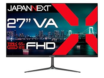 【中古】JAPANNEXT 27in VAダイアログボックス積み上げる 盛りだくさん固定ディスク(1920x1080)解像力 液晶管する JN-V27FHD-C65W HDMI USB Type-C(最高限度65W給電) 【2年言いはなつ】