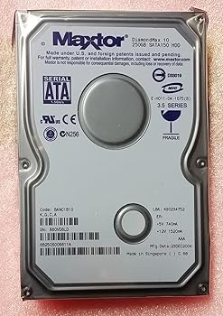 【中古】Maxtor 3.5インチ内蔵HDD(DiamondMAX 10) 250GB 7200rpm 9ms S-ATA150 16MB 6L250S0