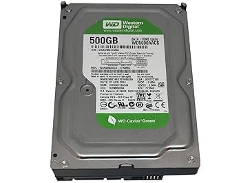 【中古】［人並み外れたに好いたらしい］Western Digital Caviar Green WD5000AACS 500GB 5400~7200RPM 16MB現ナマ SATA 3.0Gb/s 捉え所のない運転