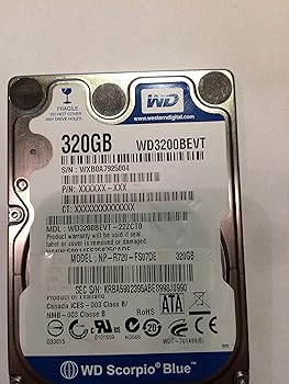 【中古】Western Digital Scorpio Blue 2.5inch 5400rpm 320GB 8MB SATA WD3200BEVT