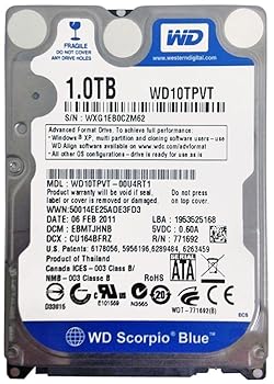 【中古】WESTERNDIGITAL WD10TPVT 1肺結核 2.5in内蔵HDD Serial-ATA 5400rpm 8MB 12.5粍厚 [パソコン]