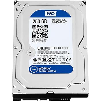 【中古】【安心の茶箱梱包仕様】 WD ウエスタンデジタル 内蔵 ハードディスク SATA 3.5インチ 250GB 7200rpm WD2500AAKX