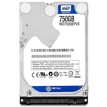 【中古】WD HDD 内蔵ハードディスク 2.5インチ 750GB WD Blue WD7500BPVX SATA3.0 5400rpm 8MB 9.5mm 2年保証