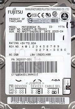 【中古】Fujitsu Mobile 80GB ATA-100 2.5インチ 内蔵型HDD MHT2080AH