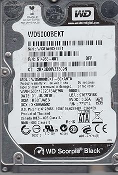 【中古】wd5000bekt-60ka9t0、DCM hbctjabb、Westernデジタル500 GB SATA 2.5捉え所の無い運転