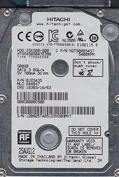 【中古】hts545050 a7e380、PN 0j23435、MLC 地方検事4847、Hitachi 500 GB SATA 2.5捉え所の無い運転