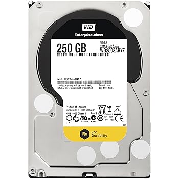 【中古】Western Digital wd2503abyz re4 250 GB 7200 RPM 64 MB現ナマSATA 6.0 GB / s 3.5in内蔵HDDベア運転