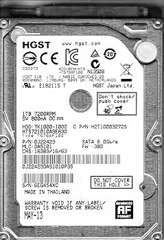【中古】HTS721010A9E630 - HITACHI HTS721010A9E630 固定ディスク 2.5 1肺結核 SATA3 7200RPM 9.5粍 日立