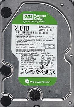 【中古】wd20ears-22mvwb0、DCM hhnnntjmab、Westernデジタル2tb SATA 3.5ハードドライブ|スカーレット2021