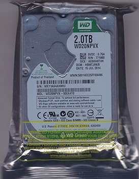 【中古】WD20NPVX (001) - WD WD20NPVX (001) - Western Digital Green Mobile 2.5インチ ハードディスク 2TB - wd-wd20npvx