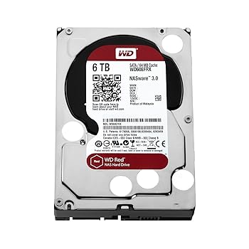 【中古】WD Red 6TB NAS Hard Disk Drive - 5400 RPM Class SATA 6 Gb/s 64MB Cache 3.5 Inch - WD60EFRX 43,834円