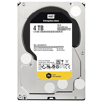 【中古】Western Digital 4結核症 3.5 Inch SATA III, 7200 RPM, 64 MB Cache Enterprise Hard Drive (WD4000FYYZ)