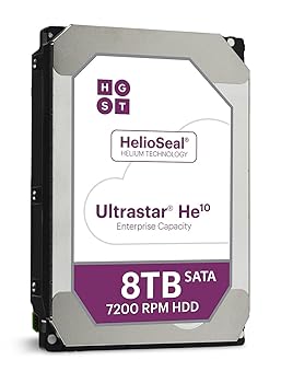 【中古】HGST 8tb Enterprise Capacity 3.5 HDD 7200rpm SATA 6 Gbps 256 MBキャッシュ内部ベアドライブ( huh721008ale600 )