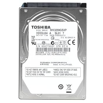 【中古】東芝 toshiba 2.5in 内蔵 固定ディスク 320GB SATA 3Gb/s 5400rpm 現ナマ 8GB 9.5粍 非AFT 512部門 hdd MK3259GSXP
