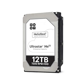 【中古】HGST Ultrastar he12 | huh721212ale601 | 12tb 7.2 K RPM sata-6gb / S 3.5in256 MB現ナマHDD