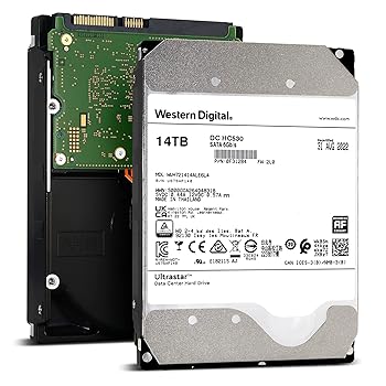 【中古】HDD(固定ディスク運転) WD WUH721414ALE6L4 3.5in 14肺結核 SATA 6Gb/s 7.2K RPM 512M 0F31284 512e (ヘリウム14)