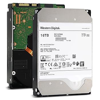 【中古】Western Digital HDD 16結核症 WD Ultrastar DC HC550 資料真っただ中 3.5in 内蔵HDD WUH721816ALE6L4
