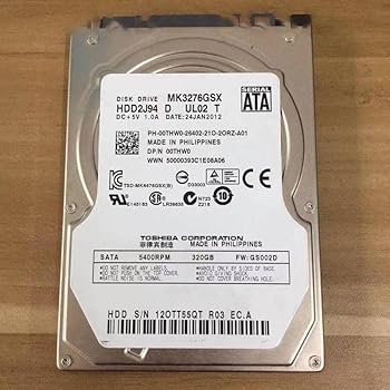 【中古】Almost HDD For 320GB 2.5\" SATA 3 Gb/s 8MB 5400RPM For Internal HDD For Laptop HDD For MK3276GSX"