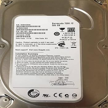 【中古】98% HDD For 500GB 3.5\" SATA 3 Gb/s 16MB 7200RPM For Internal HDD For Desktop HDD For ST3500418AS"