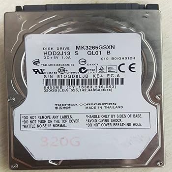 【中古】90% HDD For 320GB 2.5\" SATA 8MB 5400RPM For Internal HDD For Laptop HDD For MK3265GSXN"