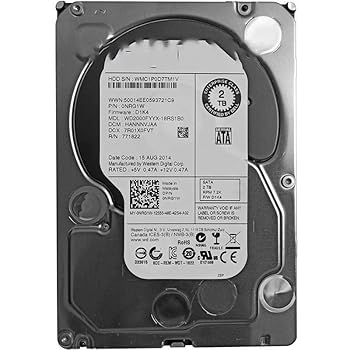 【中古】90% HDD For 2TB 3.5" SATA 64MB 7200RPM For Internal HDD For Server HDD For WD2000FYYX 0NRG1W|スカーレット2021