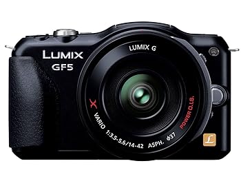 【中古】［非常に良い］パナソニック ミラーレス一眼カメラ ルミックス GF5 レンズキット 電動ズームレンズ付属 エスプリブラック DMC-GF5X-K 33,205円