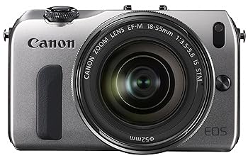 【中古】［非常に良い］Canon ミラーレス一眼カメラ EOS M レンズキット EF-M18-55mm F3.5-5.6 IS STM付属 シルバー EOSMSL-18-55ISSTMLK