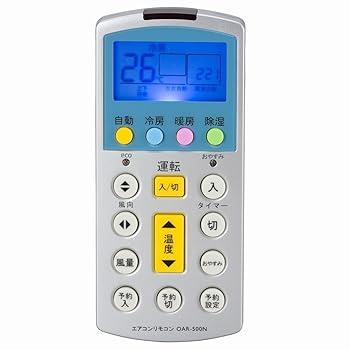 【中古】［非常に良い］オーム電機 エアコン汎用リモコン エコ&快眠機能付き OAR-500N