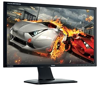 【中古】iiyama 24型広広とした液晶ゲーミングディスプレイ(144サイクル/24inch/1920x1080/DVIx1/HDMIx2/DisplayPortx1/USBこしき/昇降照明ランプ) GB2488HSU-B1 パソコン・周辺機器-ディスプレイ