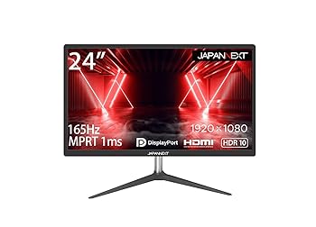 【中古】JAPANNEXT JN-T24165FHDR-N 24型ワイドFHD HDR対応 1920x1080 165Hz LED液晶 ゲーミングモニター 24,050円