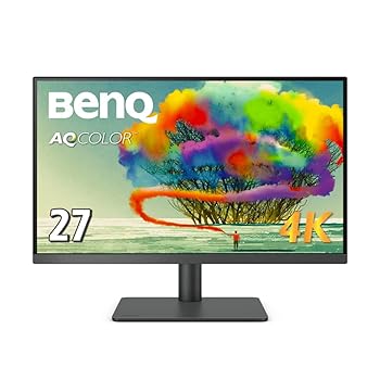 【中古】ベンキュージャパン BenQ PD2705U AQCOLORシリーズ・デザイナー向け・4Kモニター (27型/IPS/sRGB・Rec.709 99%/HDR10/USB-C/65W給電/スピーカー