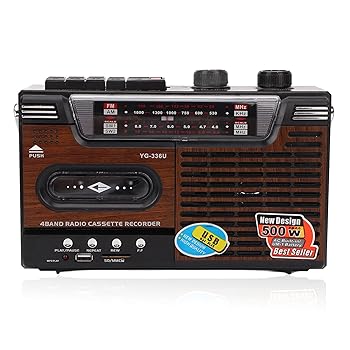 【中古】CD ラジオ カセット プレーヤー、レトロ ラジカセ カセット プレーヤー AM FM ラジオ、ポータブル ビンテージ テープ プレーヤー レコーダー、ヘ|スカーレット2021