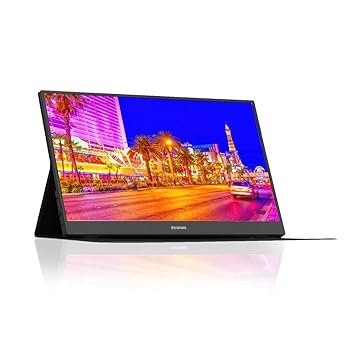 【中古】アイリスオーヤマ モニター 15.6インチ 薄型 ポータブルモニター DP-DF163S-B ディスプレイ 持ち運び カバー付き テレワーク 在宅勤務 ブラック｜スカーレット2021 26,368円
