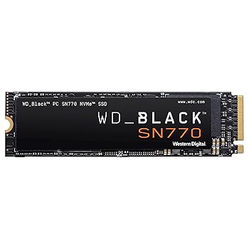 【中古】WD_BLACK 1結核症 SN770 NVMe 内蔵ゲーミング SSD ソリッドステート運転 - Gen4 PCIe, M.2 2280、最大限度5,150 MB/sまで - WDS100T3X0E