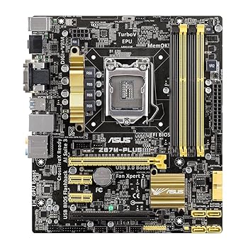【中古】ASUSTek社製 ソケットLGA1150搭載 Micro ATX マザーボード Z87M-PLUS