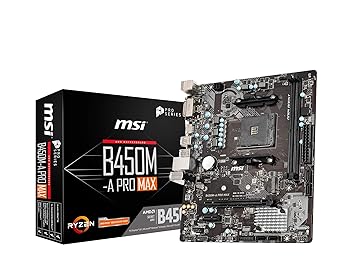 【中古】MSI B450M-A PRO MAX M-ATX マザーボード [AMD B450チップセット搭載] MB4827｜スカーレット2021