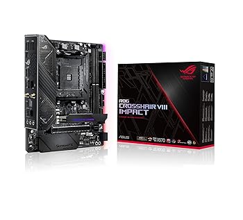 【中古】ASUS AMD X570 積み上げる AM4相応う お母さんゲーム盤 ROG CROSSHAIR VIII IMPACT 【 mini-DTX 】