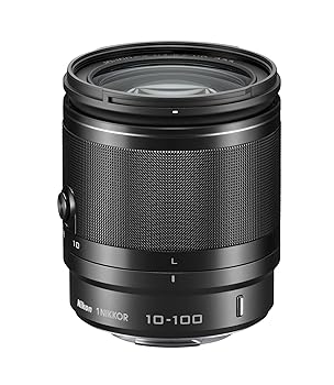 【中古】Nikon 高倍率望遠レンズ 1 NIKKOR VR 10-100粍 f/4-5.6 黒いこと ニコンCX初期化専用