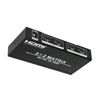 【中古】［人並み外れたに好いたらしい］hdm-922e HDMI行列2 x 2スイッチスプリッター2インプット2最終生産物受け支える4 kx2 K 3d EDID取り締まる付き添い人