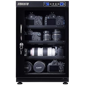 【中古】HOKUTO防湿庫・素っ気ないボックス席 HB-88EM 無振りまわす 静音 鍵付き添い人 タッチパネル オート素っ気ない＆省エネ役立つこと積み上げる デジタル湿度見せびらかす LED点火装置内蔵 湿度管